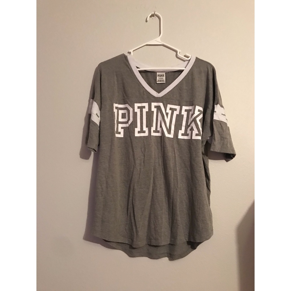 VS PINK gray short sleeve tee